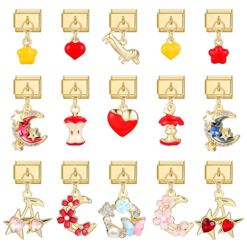Vintage Bow Knot Pendant 9mm Stainless Steel Bracelet Girls DIY Making Gifts