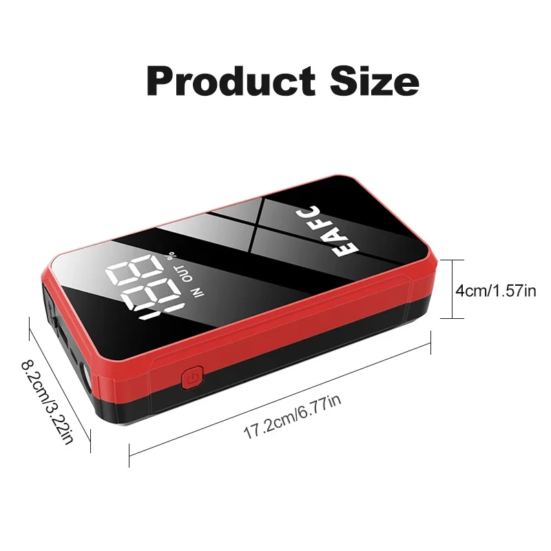 2000A/1200A Car Starting Device Battery Booster 12V Portable Car Jump Starter PowerBank For Charger Booster