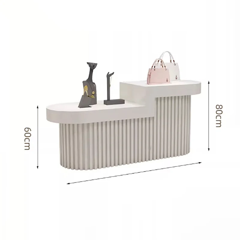 Simple Profissional Reception Desks Modern Luxury Trendy Beauty Reception Desks Salon Display Mostrador Commercial Furniture