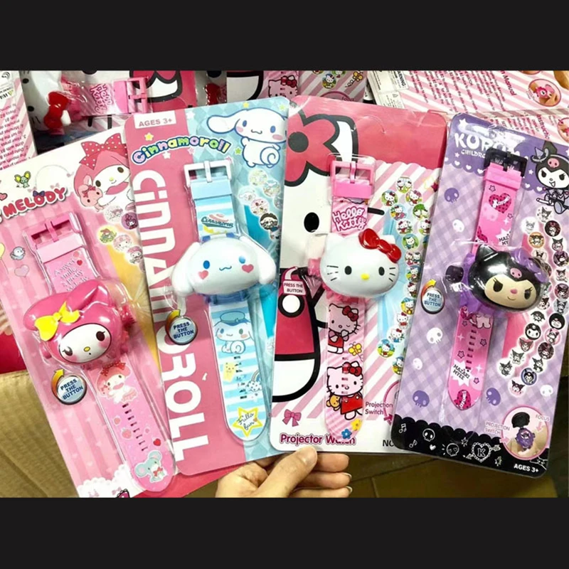 

Проекционные электронные часы с рисунком из аниме Sanrio, часы Kulomi с большим радиусом излучения собак, электронные часы для мультяшных детских игрушек
