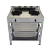 New Type Free Standing 150mm Heavy Duty Cast Iron Burner Double Burner Gas Cooktop Stainless Steel Auto Ignition Gas Stove 2