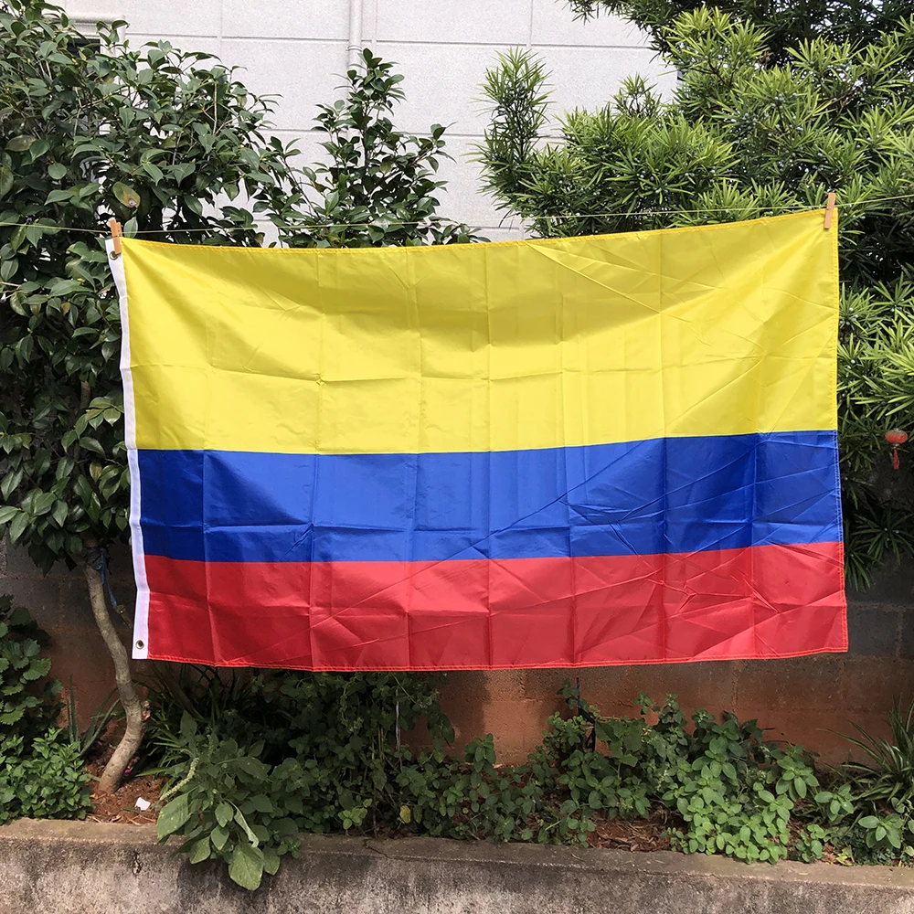 Z-One Bandiera 3Ft X 5Ft Columbia Colombia Flag 90X150Cm Poliestere Hanging Flag Indoor Outdoor Home Decor