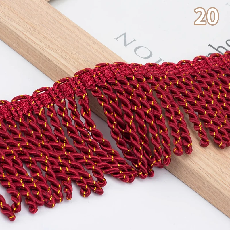 11Mx8cm Twist Tassel Fringe Trim Cord for Sewing Garment Shoes Bag DIY Accessories lace ribbon lace sewing accessories lace decoration