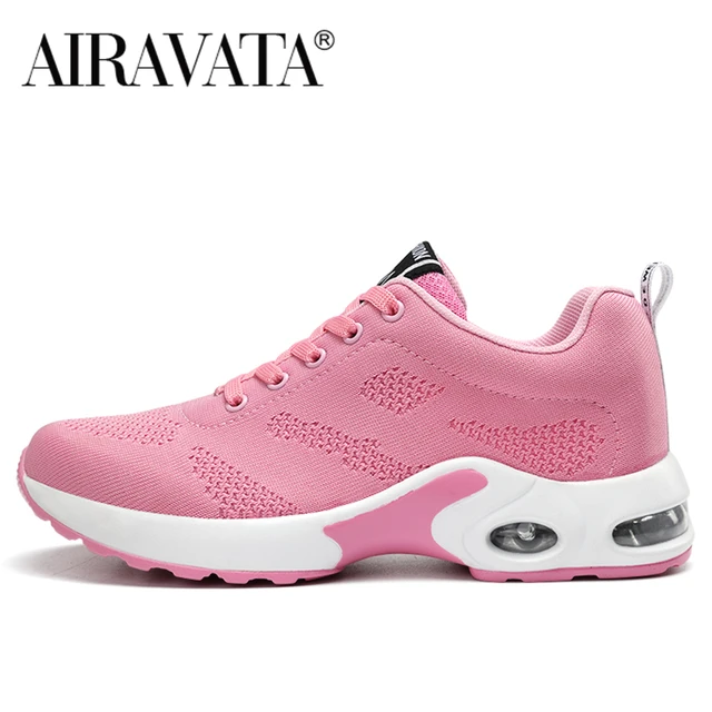Hot Sale Ladies Running Shoes Comfortable Outdoor Shock Absorption Sports Lightweight Air Cushion Sneakers  zapatillas mujer Pink