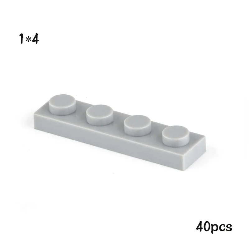 40pcs DIY 빌딩 블록 얇은 인물 벽돌 1x4 도트 교육 크리 에이 티브 크기 어린이를위한 3710 플라스틱 장난감과 호환 가능