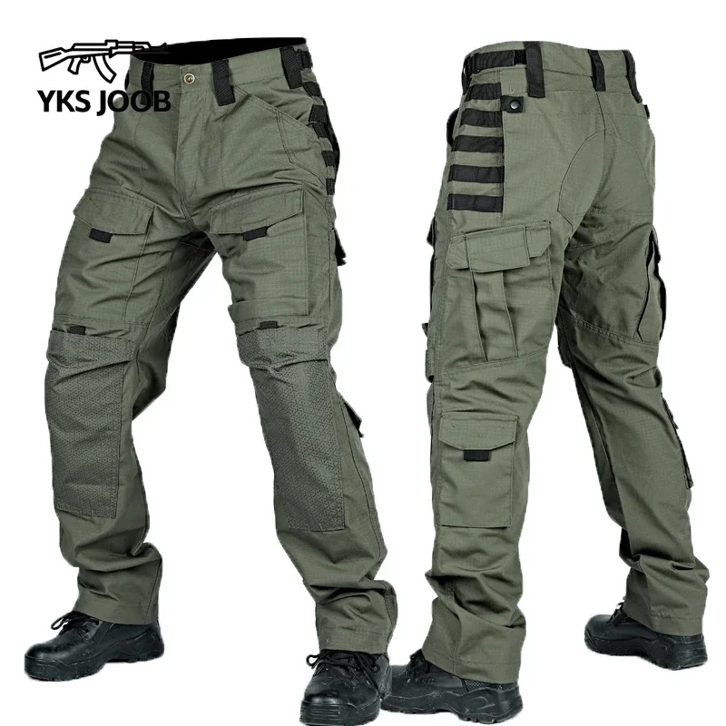 

Outdoor Special Forces Combat Men's Cargo Pants Multiple Pockets Wear-resistant and Waterproof Jogging Tactical Trousers Ropa