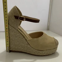 SIMLOVEYO Women espadrille Ladies Wedge sandals High heels Platform Bohemia weave strap sandalia red pumps size 34-43 A2096 - Image 3