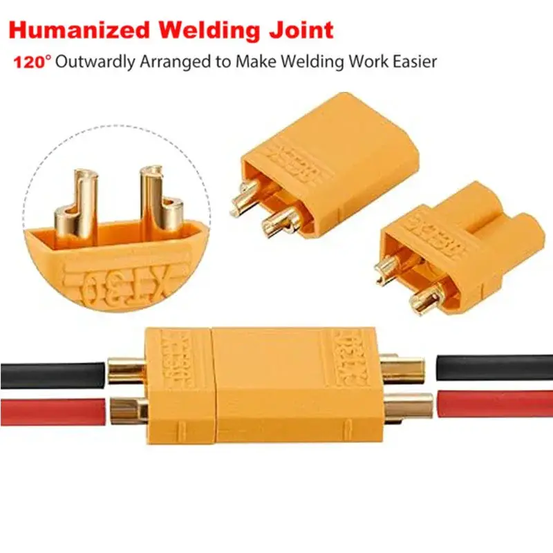XT30 Connector Cable XT30U Male and Female Connectors with 14AWG/16AWG Silicone Cable For Remote Control Lithium Batteries image 4
