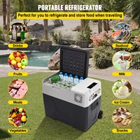 SucceBuy 30л 40л 50л автомобильный холодильник портативный компрессор холодильник морозильная камера с колесом и выдвижной планкой для кемпинга, пикника, катания на лодках — изображение 2