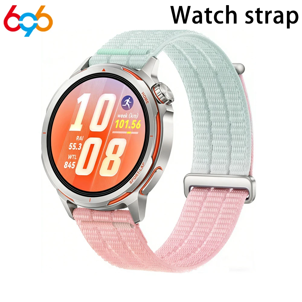 Breathable Nylon Loop Watch Strap with Two-Section Hardware and Stitched Cloud-Sense Design