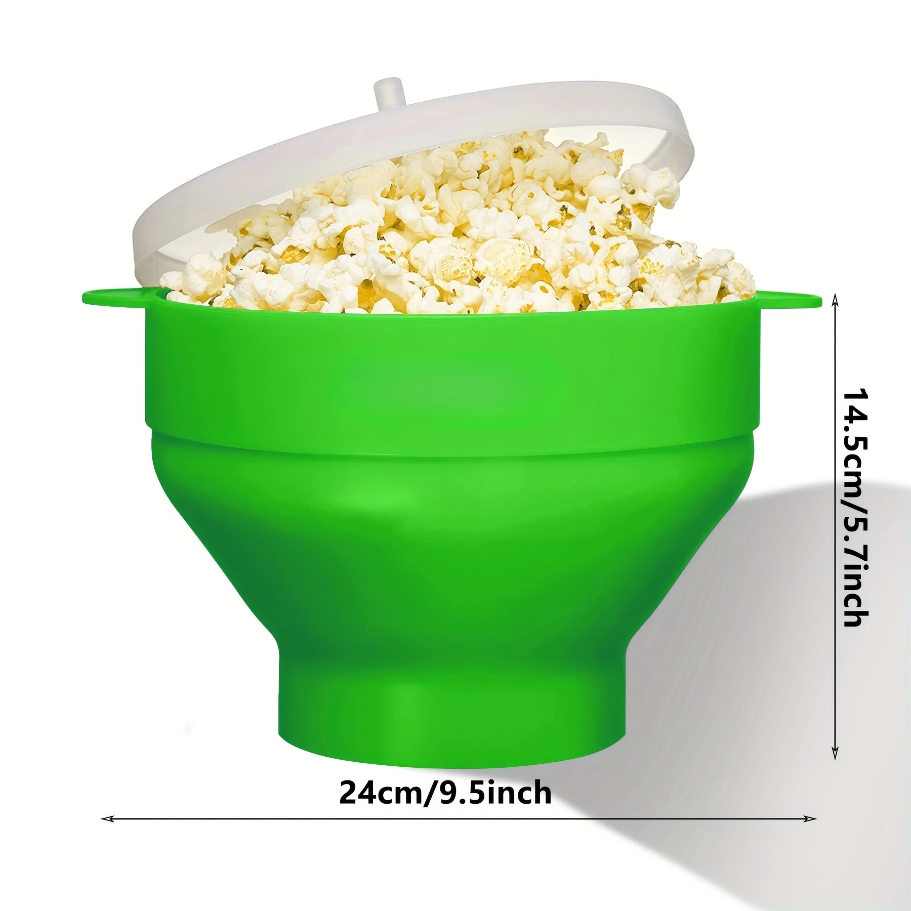 Foldable Silicone Microwave Popcorn Maker - Large Capacity, BPA-Free & Dishwasher Safe