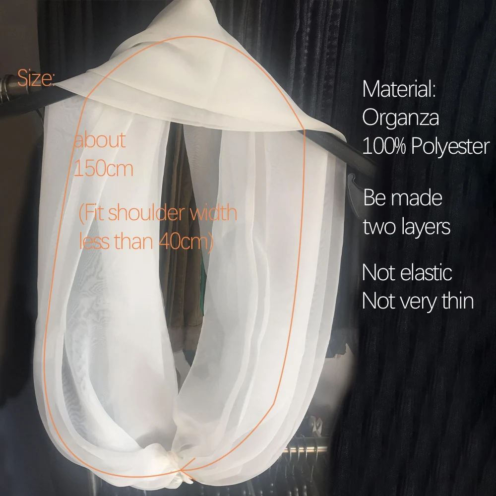 Lady Ruffle Soft Organza Wrap Women Comfortable Bolero Scarf Shawl Wedding Bridal Cape Prom Party Elegant Evening Shrug