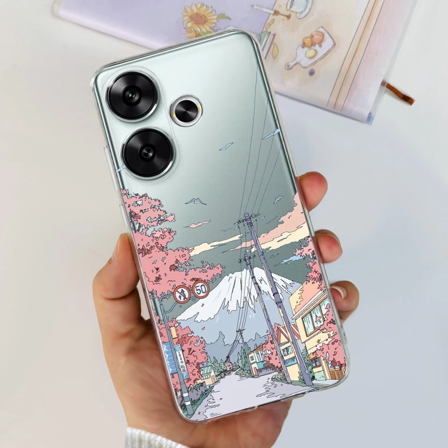 Stylish Painted Soft Silicone Phone Case - 6.79'' Protective Back Cover