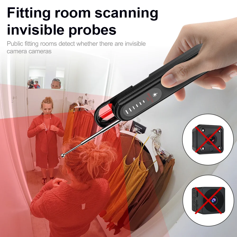 T01 Camera Detectors Portable Pen Shape Anti Camera High Sensitivity Anti-recording Signal Detection RF Hotel Detector