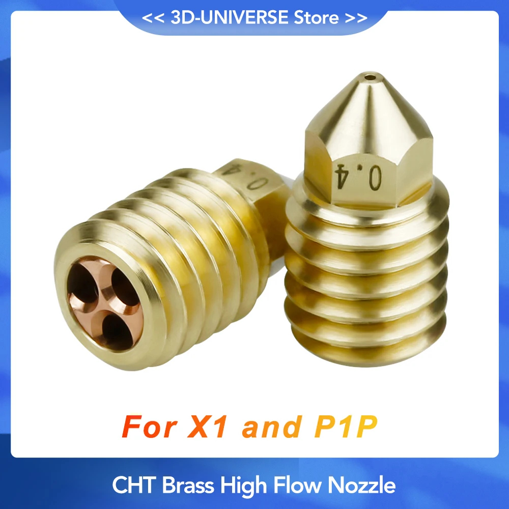 

Upgraded Heated Copper Plated Heater Block Repair Part CHT Brass High Flow Nozzle 0.4mm 0.6mm Suitable for X1&P1P