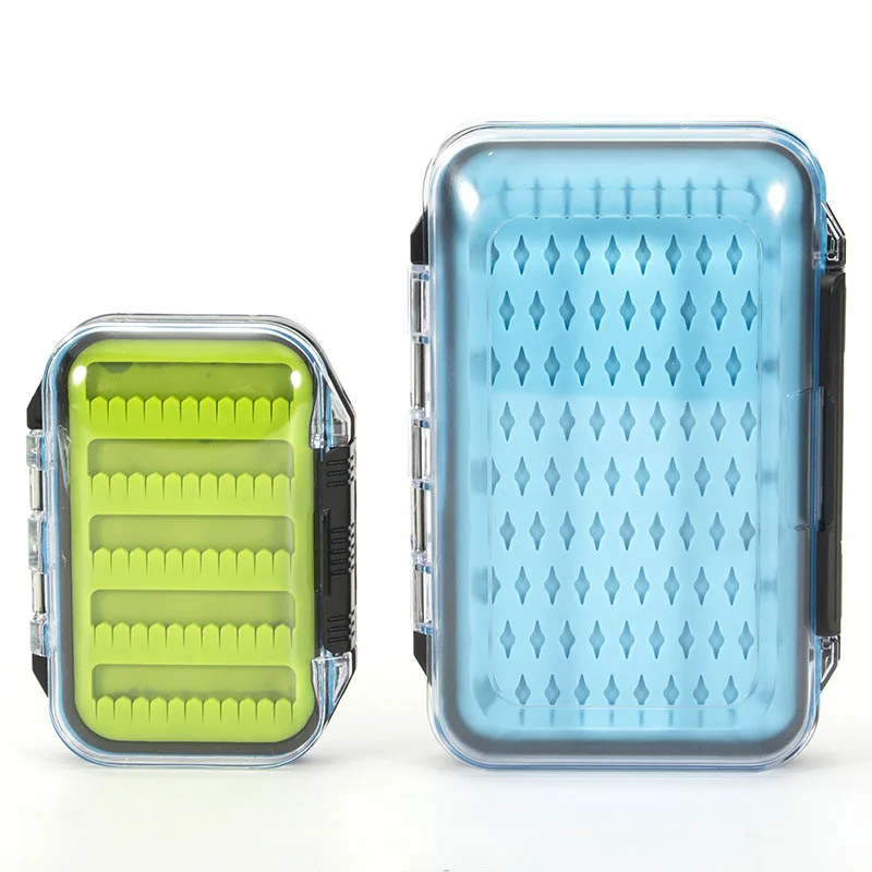 1Pcs Waterproof Double Sides Silicone Fly Box Silicone Insert Fly Fishing Tackle Boxes Double