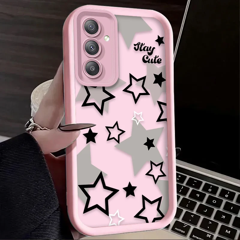 Black and White Star Design Protective Phone Case Cover