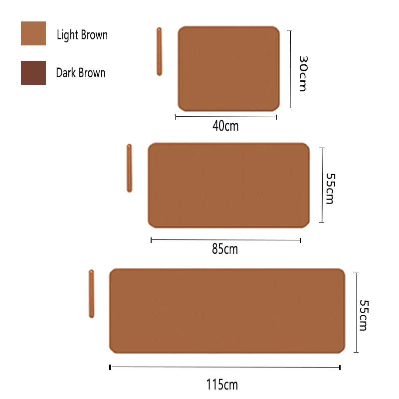 Table Mat Camping Wood Roll Table Leather Thicken Waterproof Heat-Resistant 2