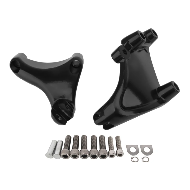 

1 Pair Motorcycle Footpeg Footrest Bracket Black Rear Foot Peg Passenger Foot Rest For Harley 883 1200 XL Sportster 14-Later