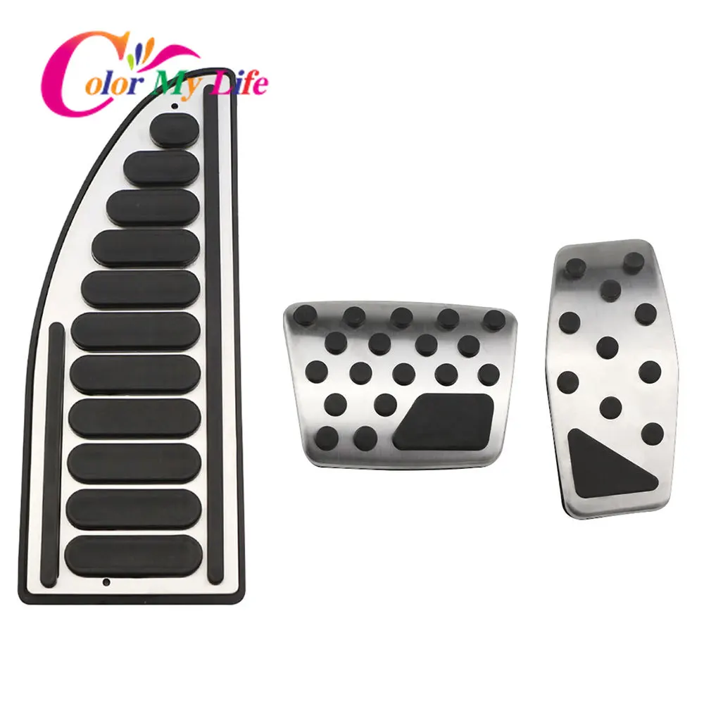AT Car Gas Pedal Brake Pedal Cover Rest Pedale Color My Life Fit Fiat 500 X 500X 2015-Auto Pedals Accessories