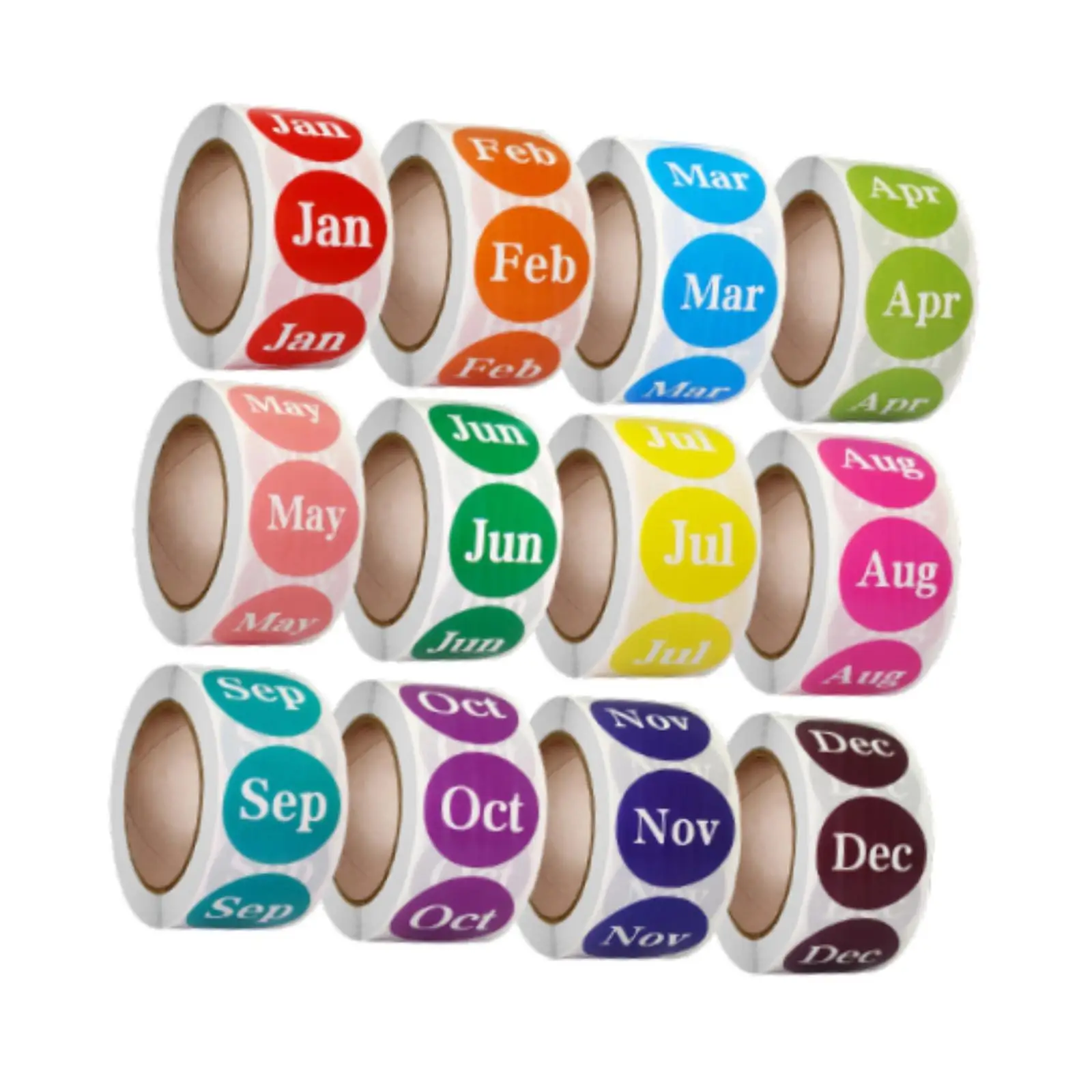 12Pcs Month Labels Photo Studio Round Decal Tags Scrapbooking 1inch Newborn Month Newborn Sticker Baby Monthly Stickers