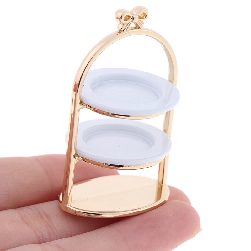 

1PCS 1/12 3D Miniature Food DIY Craft For Dollhouse Mini Cute Dessert Pan Cake Stand Fruit Tray Doll Kitchen Toys