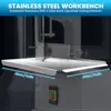 1500W Electric Bone Saw Machine, 20'' X 15'' Stainless Steel Countertop Meat Band Saw Machine, 0.04-7.8In Cutting Thickness 5