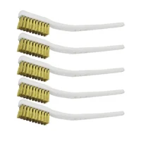5Pcs 175mm Brass Wire Brush Mini Paint Rust Remover Steel Wire Brushes Industrial Metal Polishing Burring Cleaning Brush 1