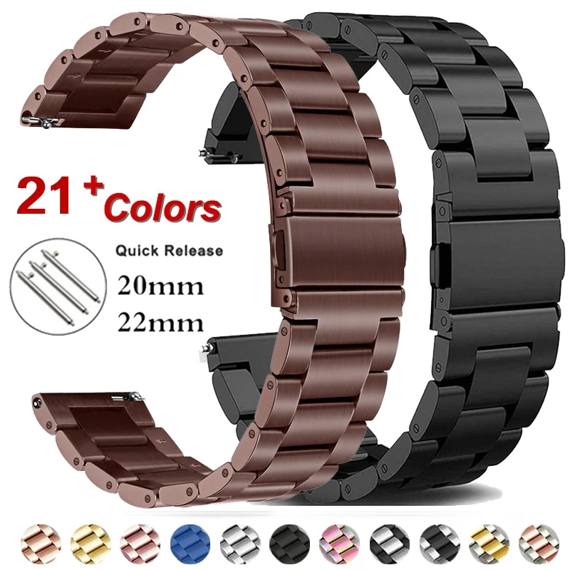 

16mm/18mm/ 20mm / 22mm Stainless Steel Watchband For Huawei Gt, Universal Starp For Samsung Galaxy Watch/ For Huami / for Xiaomi