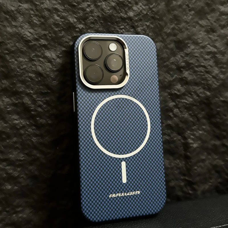 Luxury Magnetic Wireless Charging Carbon Fiber Phone Case Cover