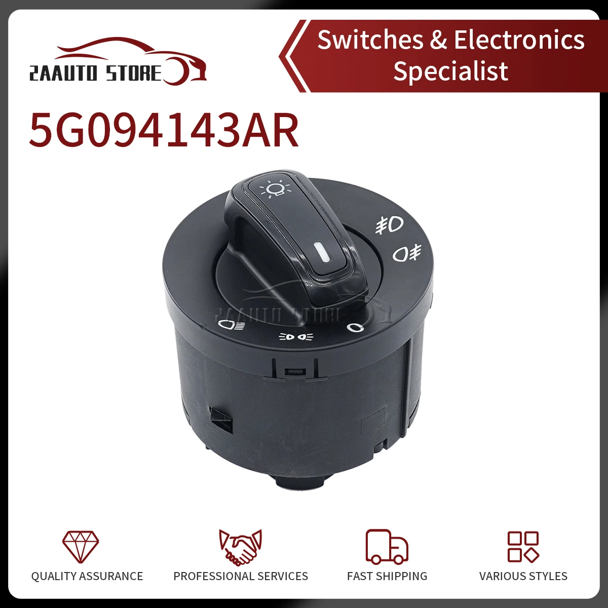 5G094143AR Car Headlight Switch For VW Jetta MK5 MK6 Golf 7 Tiguan Fog