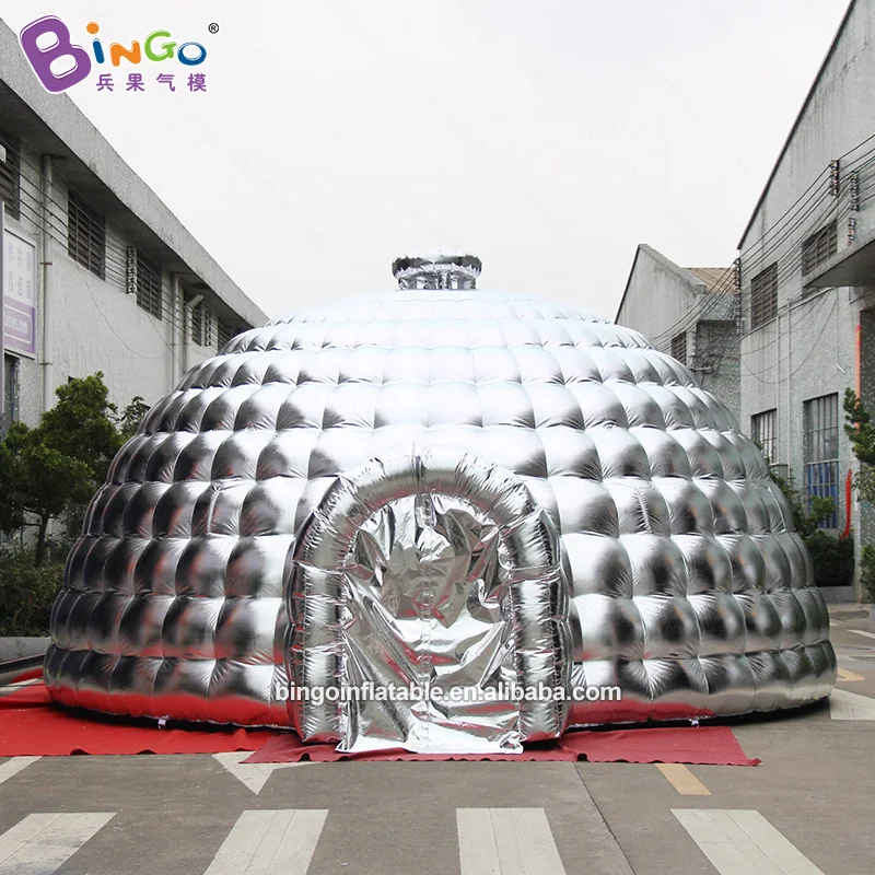 Hot Sale Inflatable Nighclub Onion Dome Tent Inflatable Silvery Tent Inflatable Outer Silver And Inner White Tent For Party 2