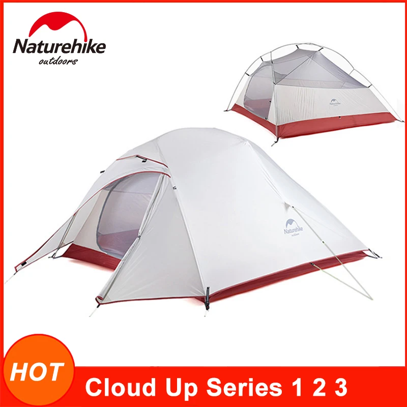 Naturehike Cloud Up Series 1 2 3 Person Ultralight Hiking Camping Tent 20D Outdoor Family Beach Waterproof Backpacking Tents