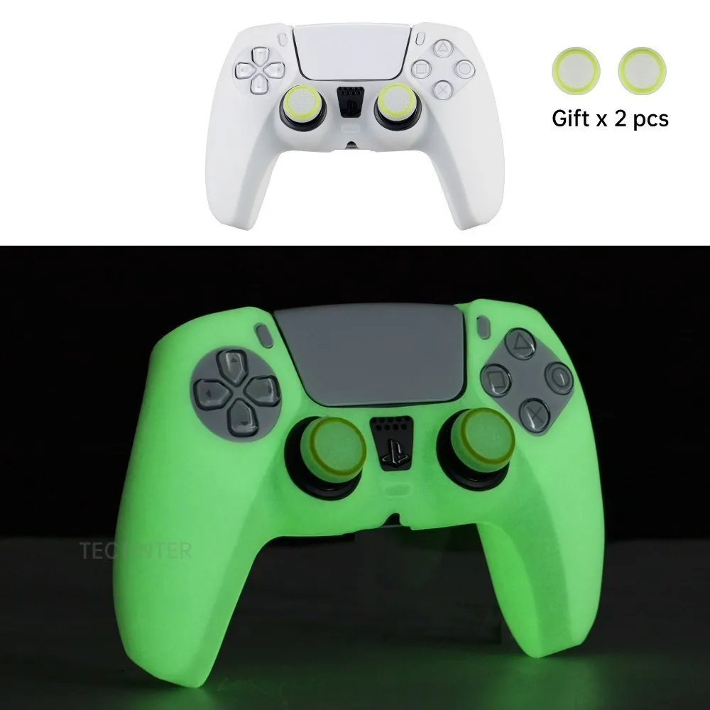 Glowing Silicone Rubber Case For PS5 Controller Cover Shell For PS5