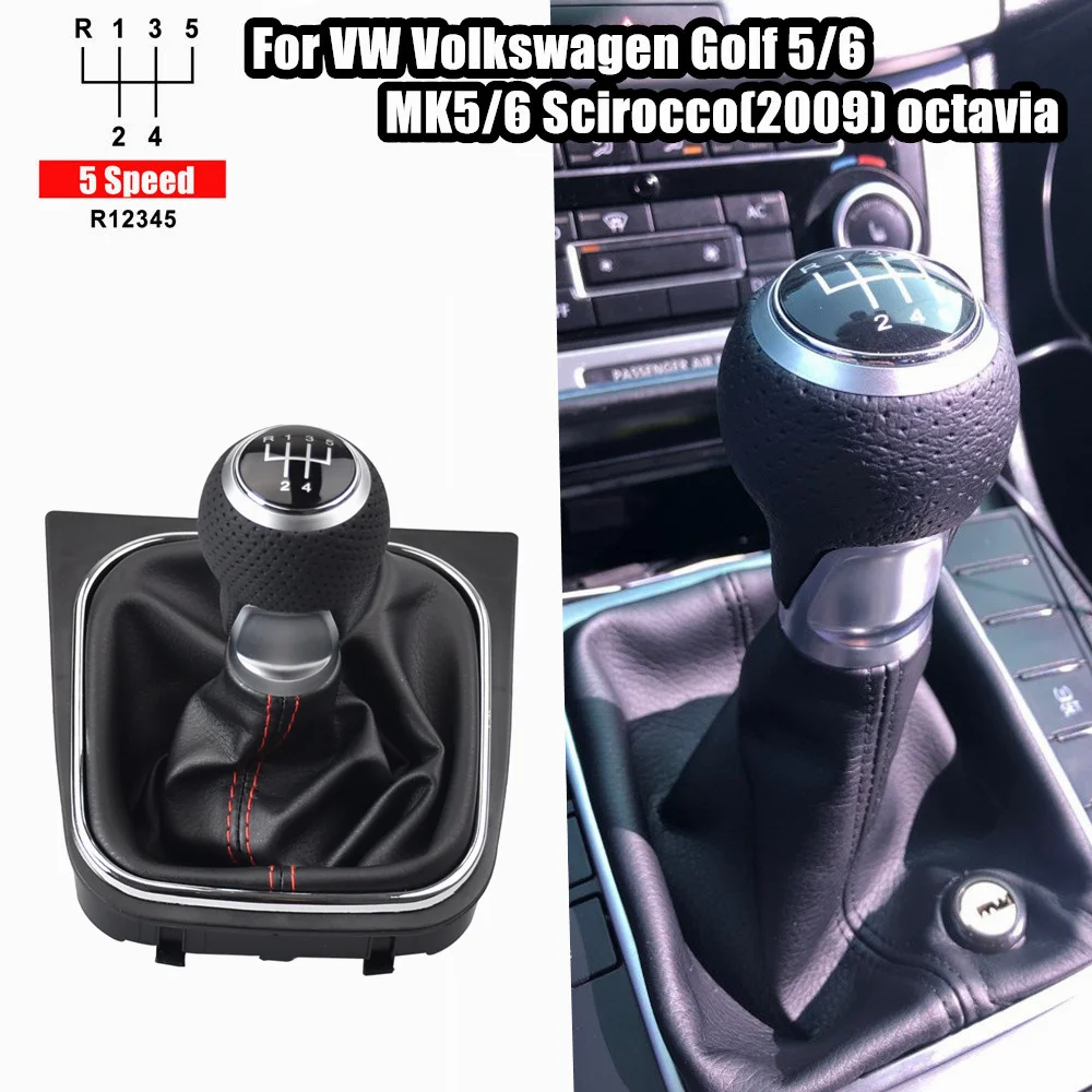 Schaltknauf manuell 6 Gang für Golf 6 MK6 GTI GTD R20 2009-2013 (6 Gänge)