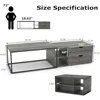 Set of 2 nested coffee tables, modern central coffee table, drawer and storage rack, living room bedroom side table 2