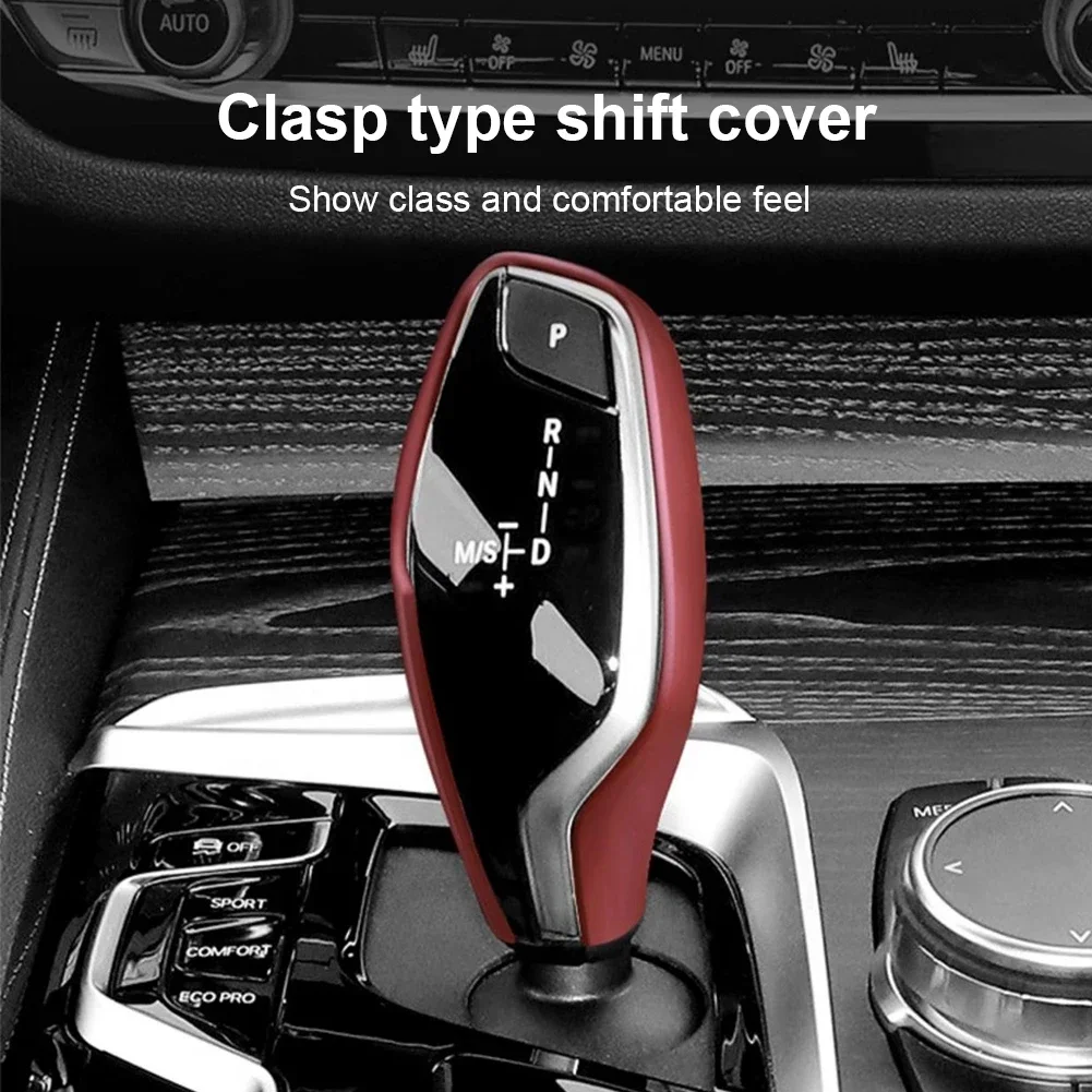 Left Hand Drive Black Red Gear Shift Knob Trim Cover