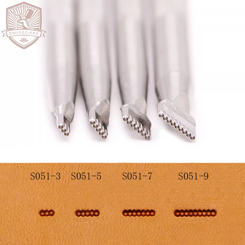 Leather Work Stamping Tool Background Row of dots Pattern S051