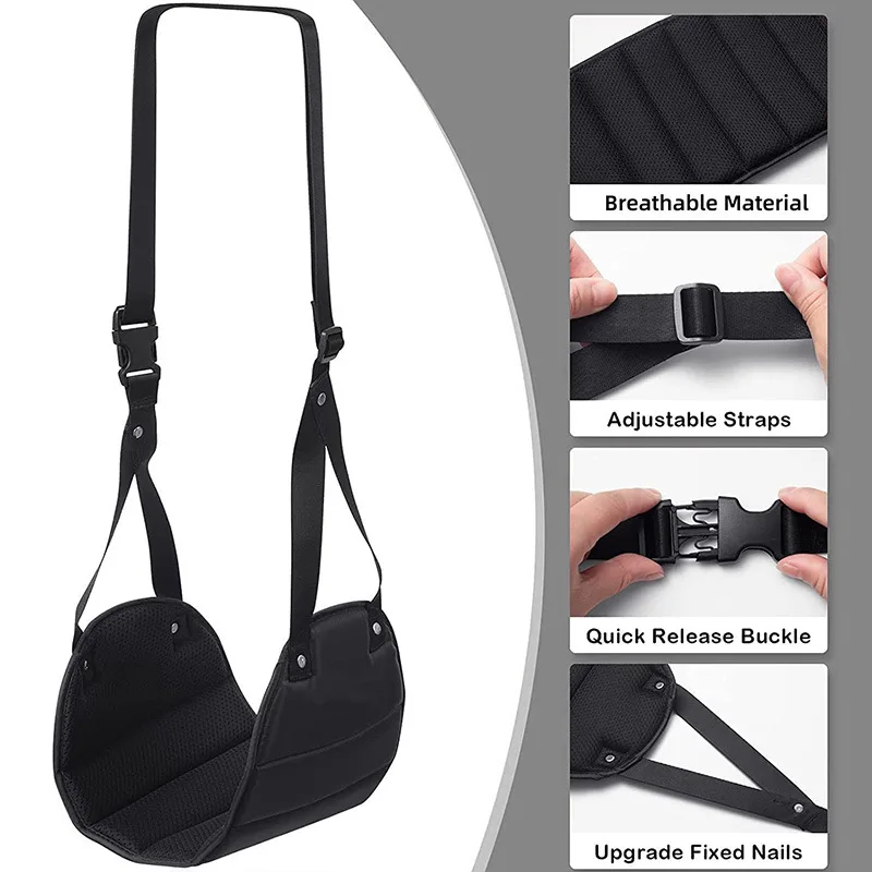 Airplane Footrest Hammock Flight Car Travel Seat Foot Rest Pad Adjustable Train Portable Sleeping Pillows Accessories 6