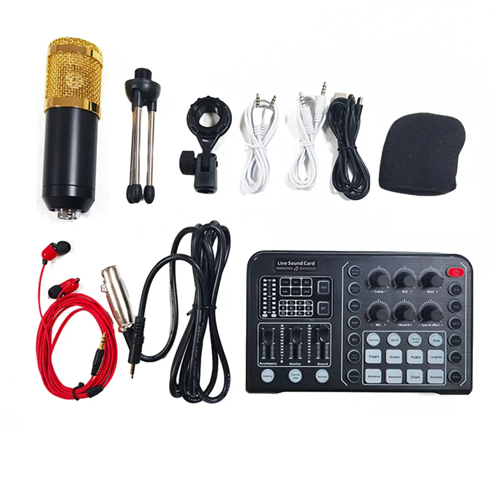 

M6 Professional Live Sound Card Noise Reduction Sound Mixer For 48V Diaphragm Microphone For Live Streaming Pro Audio Equipment