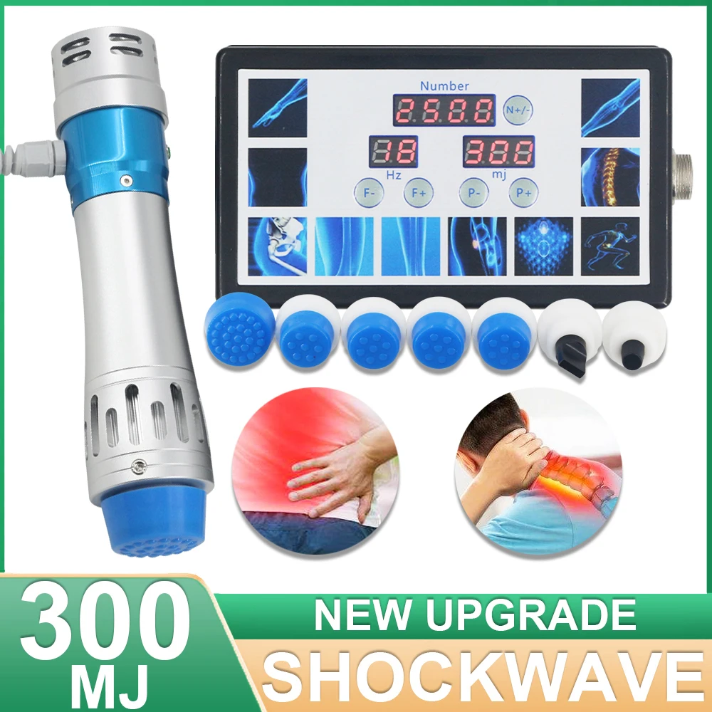 

300MJ Shockwave Therapy Machine Physiotherapy Body Massager New Shock Wave ED Treatment Waist Neck Pain Relief Plantar Fascitis