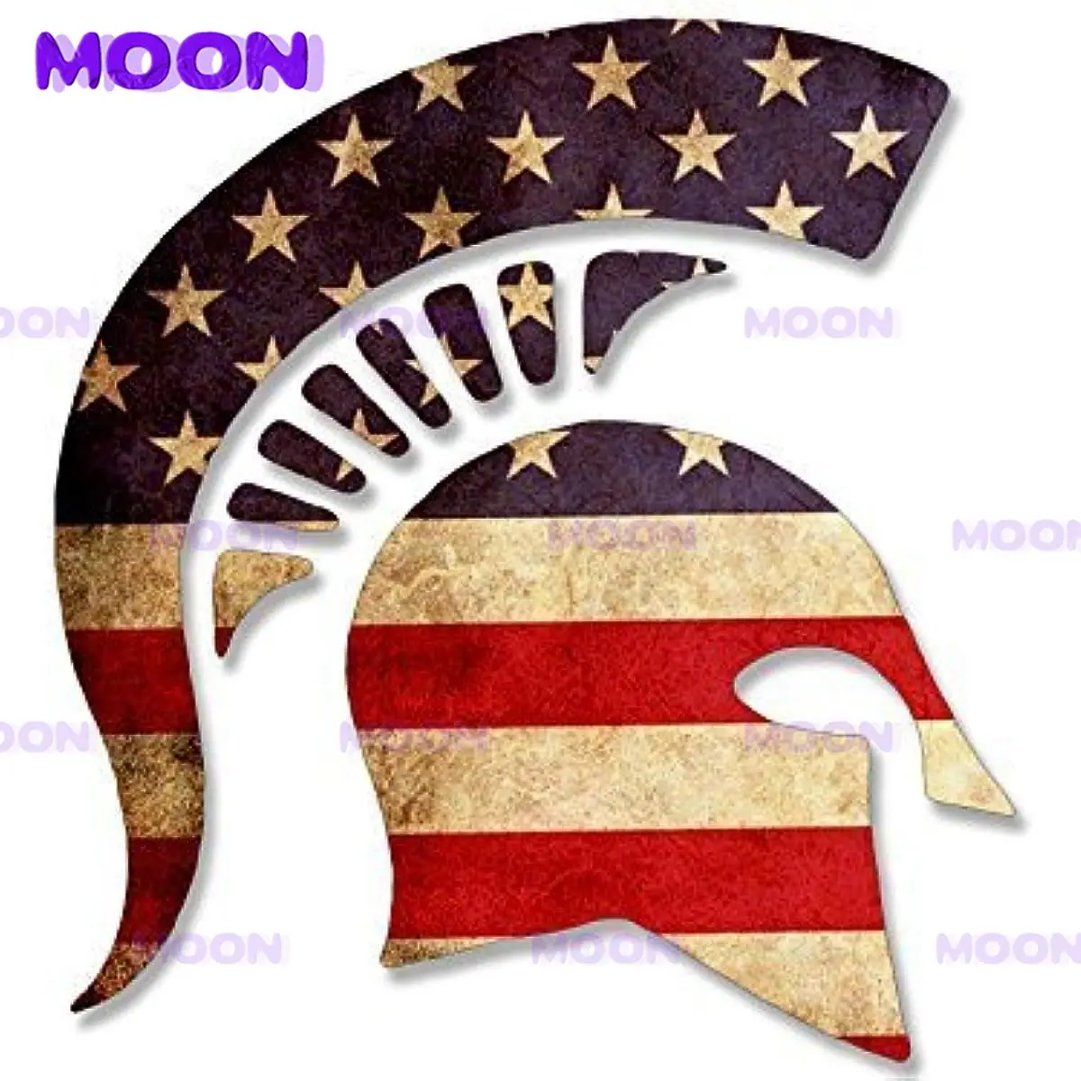 

Персонализированный большой Спартанский шлем с боковым обзором, флаг США, наклейка, наклейка, подходит для украшения кузова автомобиля, наклейка