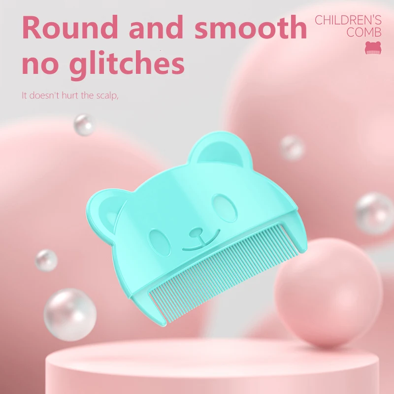 Macarons Color Cartoon Bear Safe Baby Comb Baby Hair Scale Brush Safe Comb Newborn Brush Hairbrush Kids Boy Girl Gifts hair brush comb baby hair comb