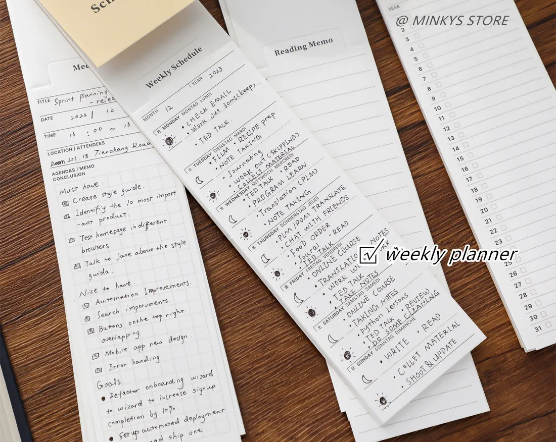 Meeting Notes Memo Pads
