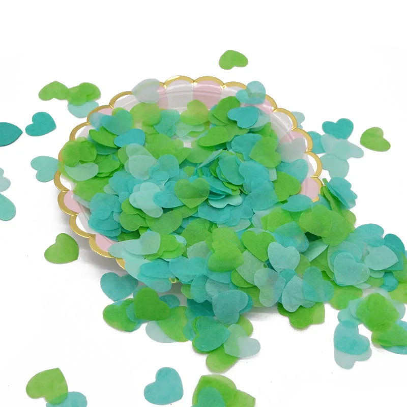 2.5cm 1000pcs Heart Shape Multicolor Paper Confetti  Balloon Filler Table Decoration Engagement Event Party Supplies