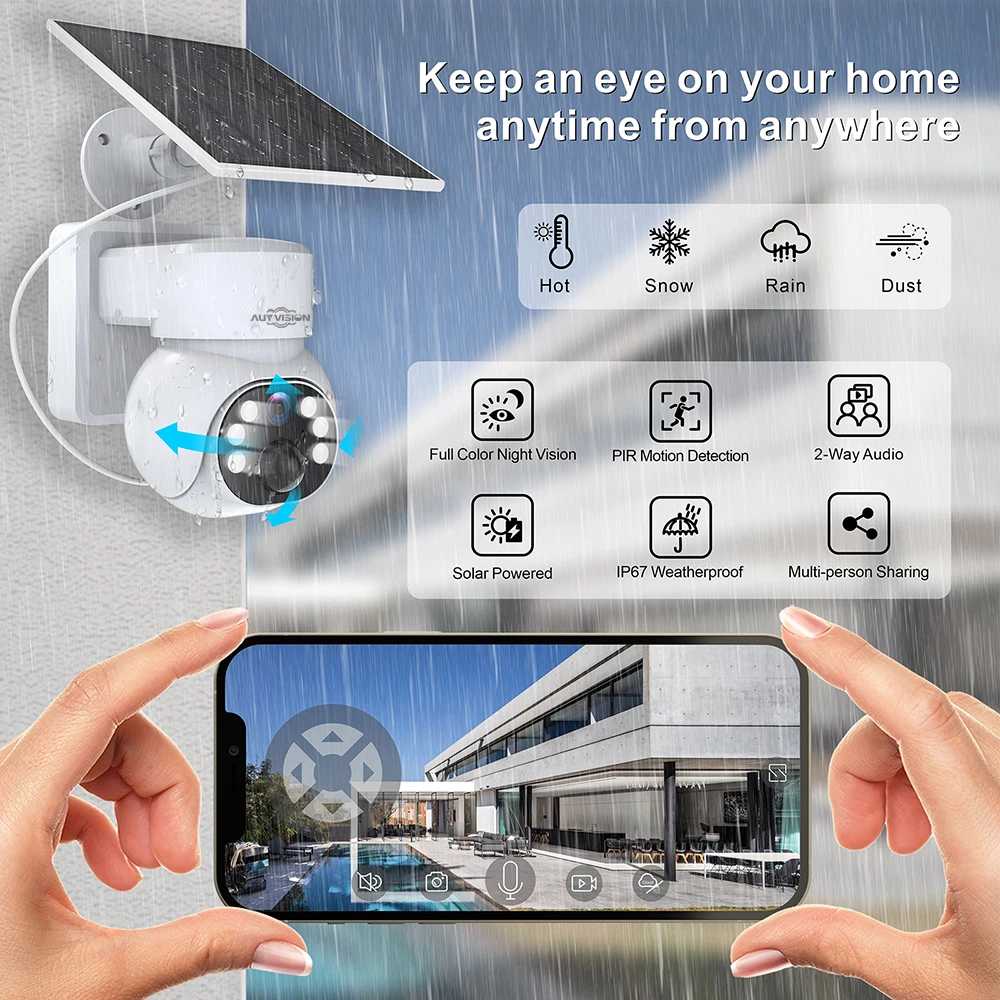  Outdoor Security Camera, 1080P 4G SIM Card IP67 Waterproof PIR  Solar Powered Outdoor CCTV Camera, Rechargeable Wireless Intelligent  Energy-Saving HD Video Home Camera(US) : Electronics