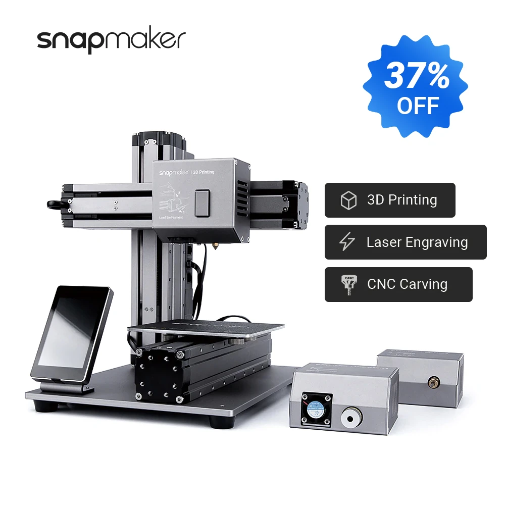 Snapmaker Original 3-in-1 3D Printer Laser Engraver CNC Metal 3D Printing Machine Modular High Speed Home DIY 3D Printers Kit