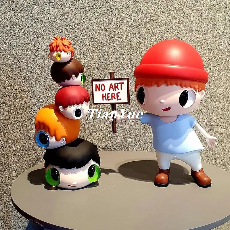 

Anime Cute Boy with Big Eyes Living room decoration bookshelf Model Doll 30cm