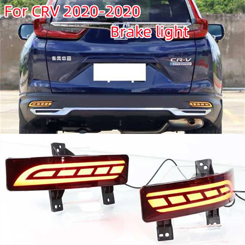 

2PCS LED Rear Fog Lamp For Honda CR-V CRV 2020 2021 2023 Car LED Bumper Light Brake Light Turn Signal Reflector 3-in-1 Functions