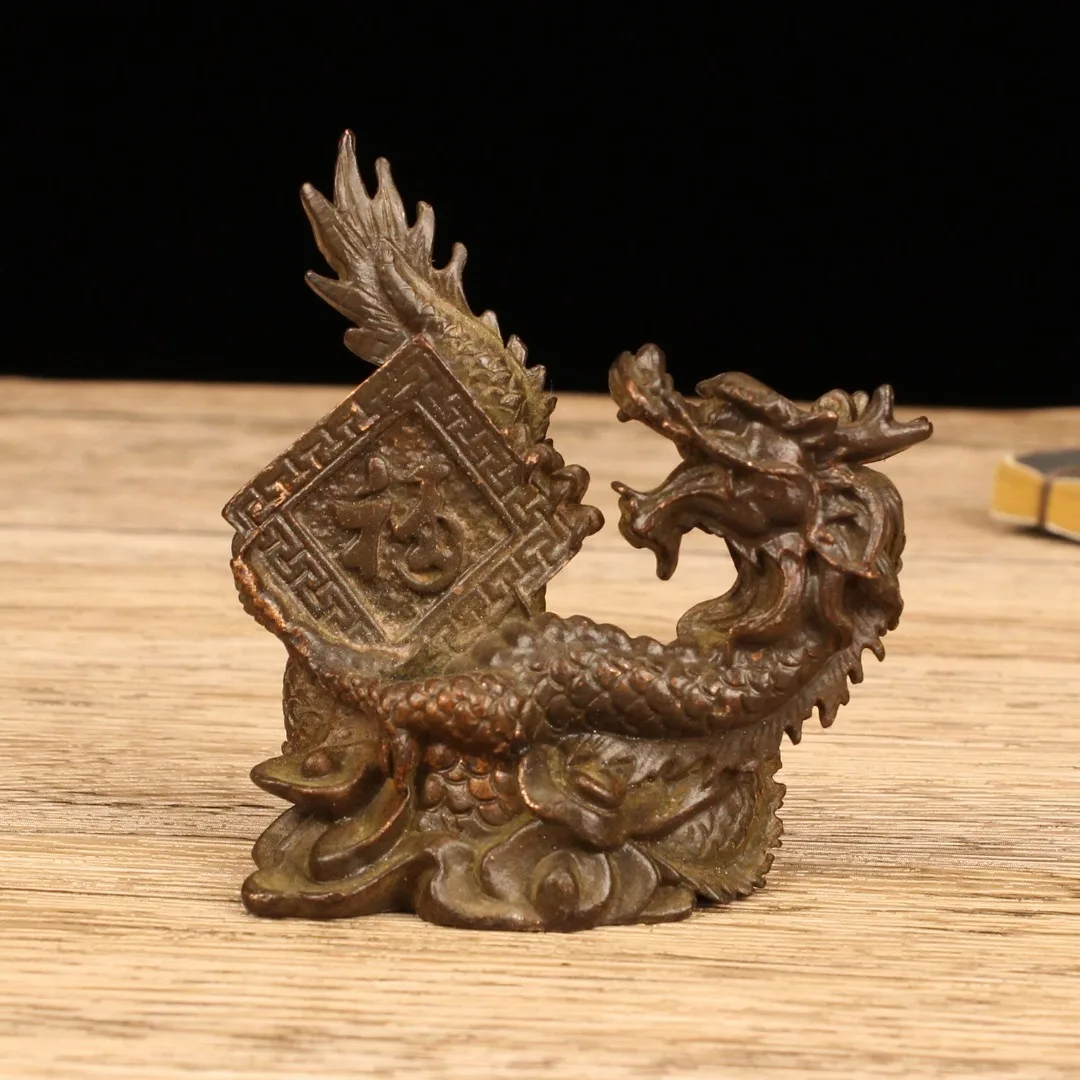 

1 Pack Auspicious Dragon Zodiac Dragon Statue Animal Sculpture Statue Vintage Feng Shui Ornament Home Table Decoration Figurines